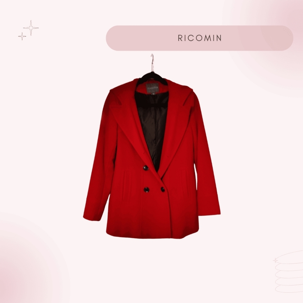 Bright Red Tailored Coat